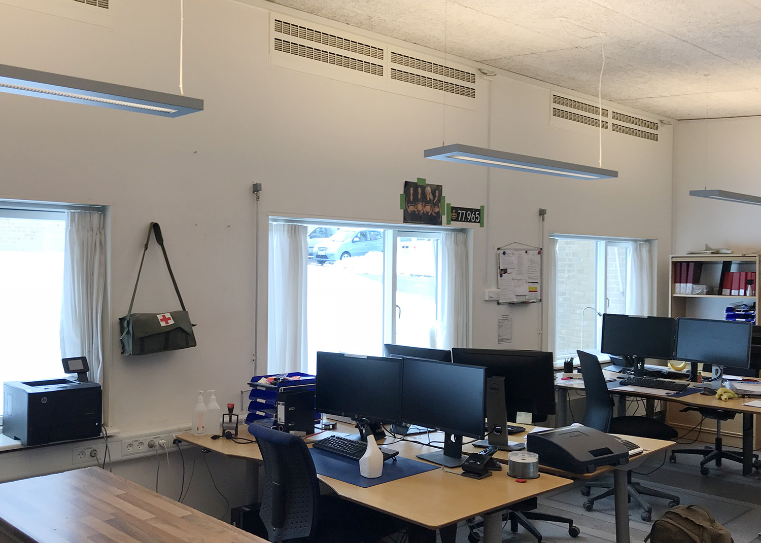 MicroVent ventilation i åbent kontor på Høvelte Kaserne